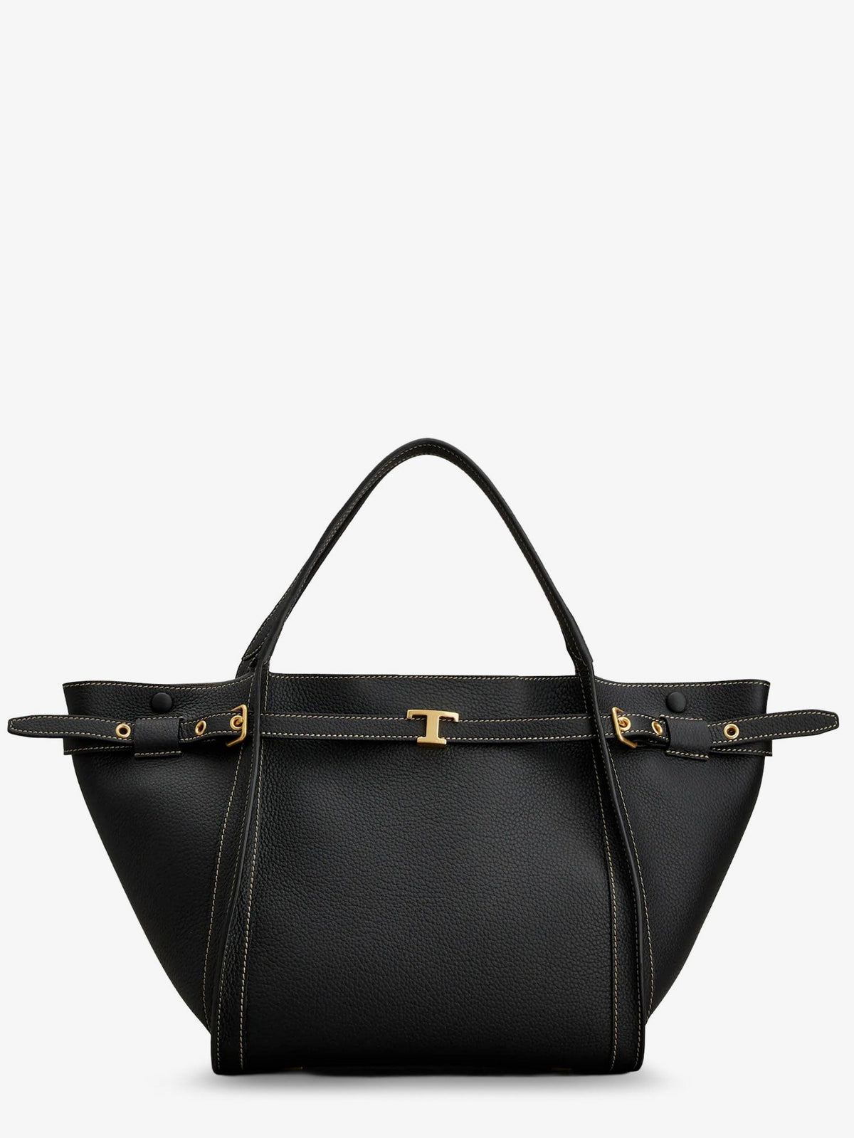 Tod's Women's Hammered Laeather Tote Bag Black