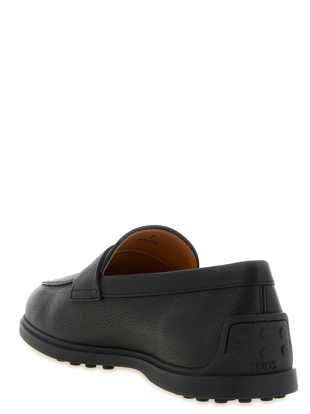 Tod's Hammered Leather Loafers Black