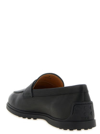 Tod's Hammered Leather Loafers Black