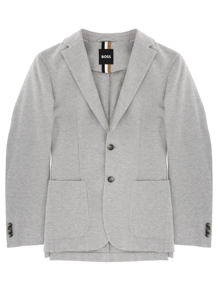 BOSS Men's Hanry Jacket Silver