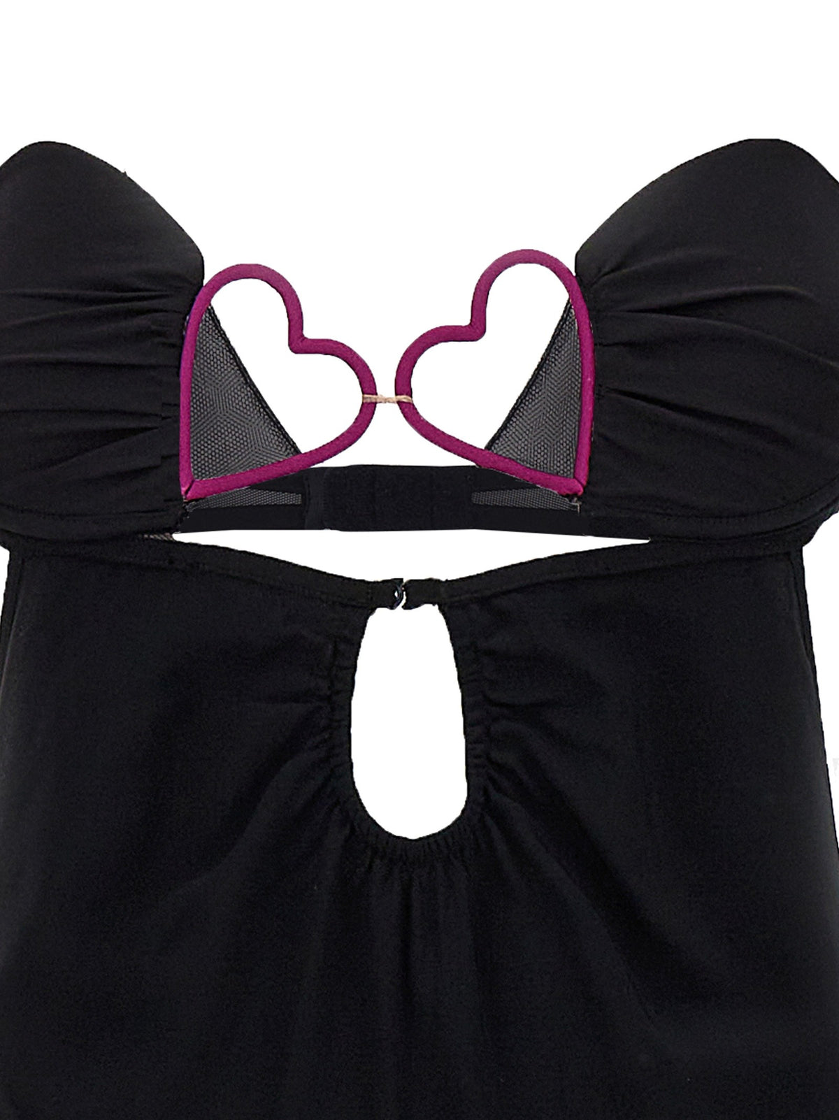 Nensi Dojaka Heart Bra Long Dress Black