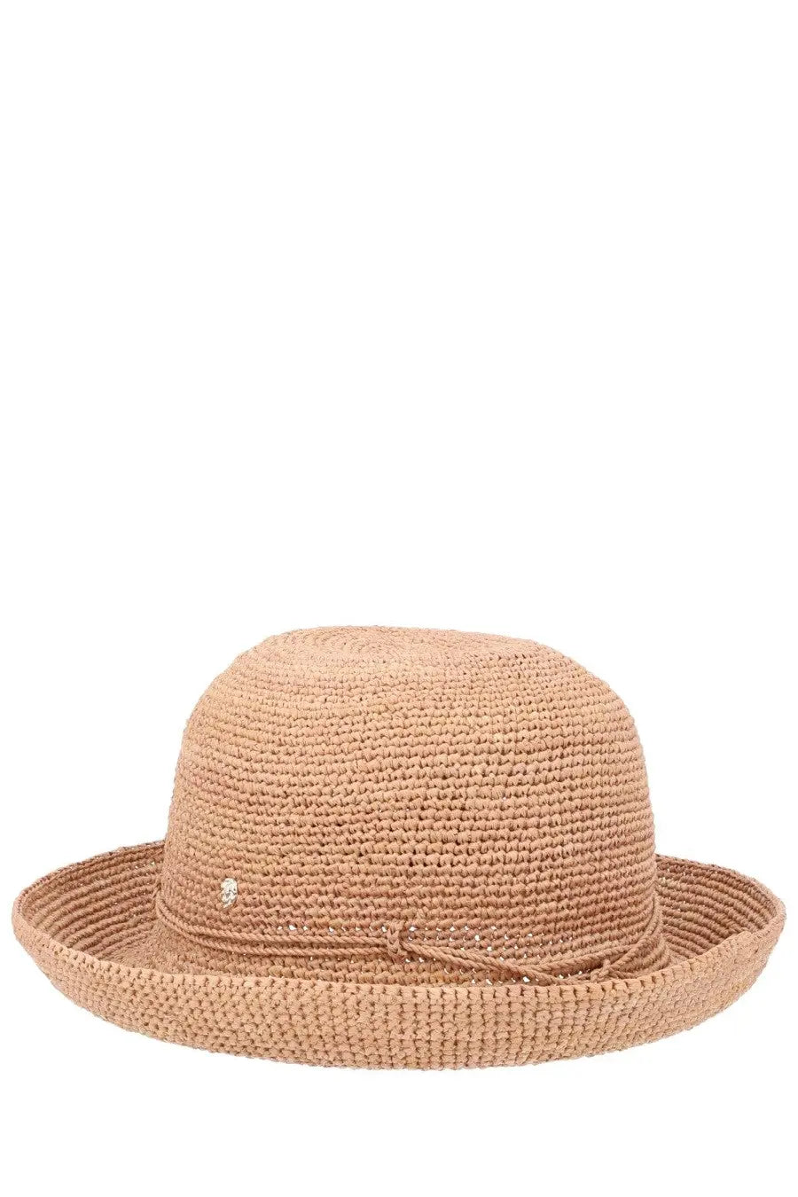 Helen Kaminski women’s cappello provence beige woven straw sun hat with wide brim and subtle decorative bow