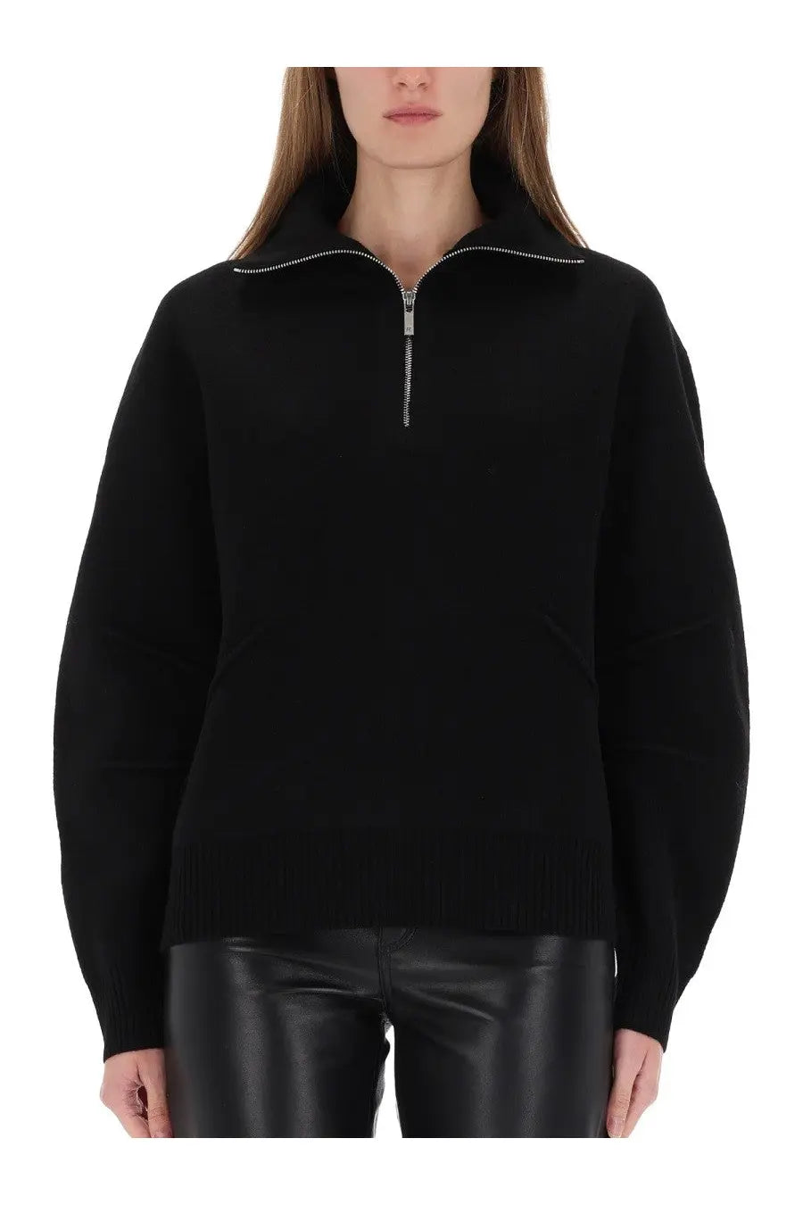 Helmut Lang Women's Zippered Apex Jersey Black