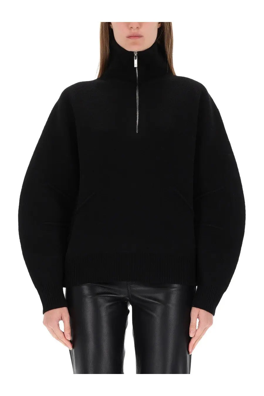 Helmut Lang Women's Zippered Apex Jersey Black