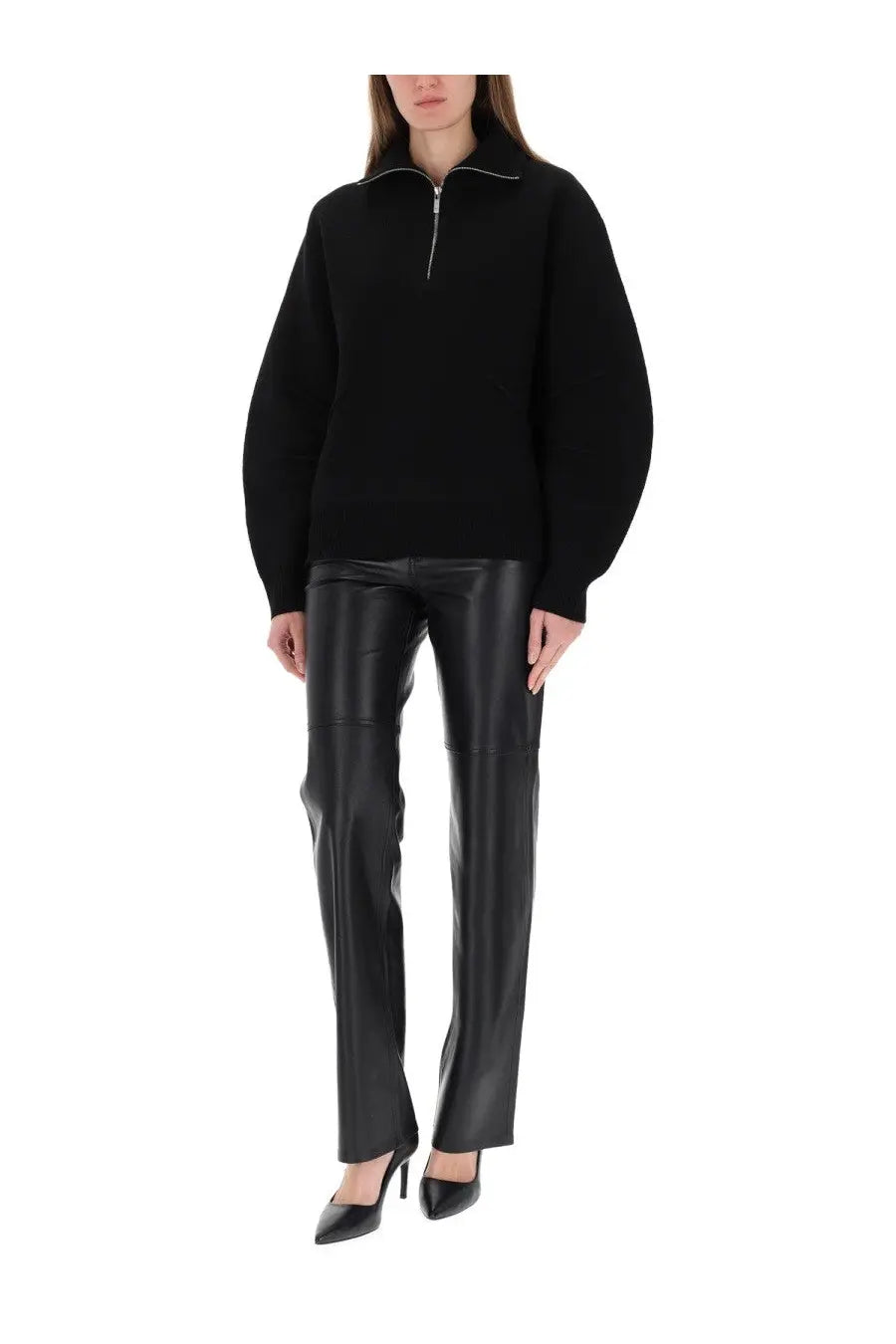 Helmut Lang Women's Zippered Apex Jersey Black