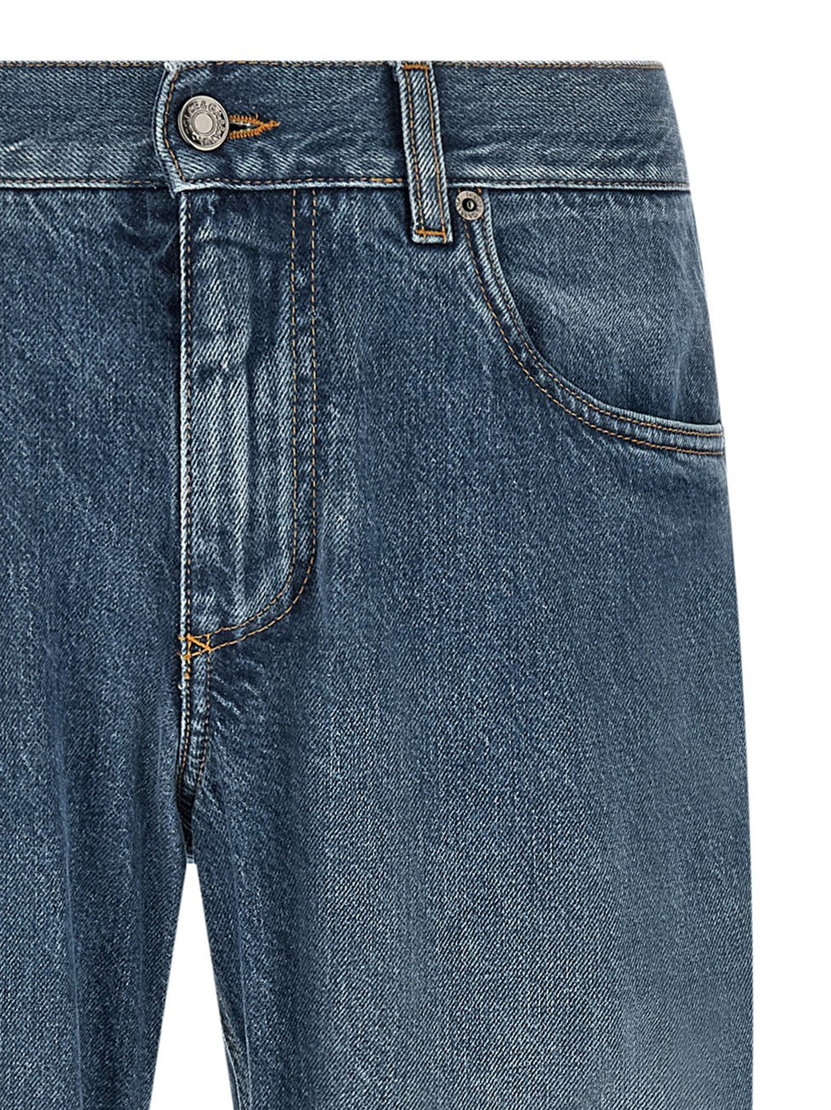 Dolce &amp; Gabbana Heraldic Embroidery Jeans Blue
