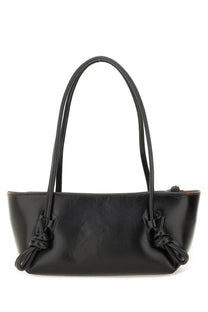 Hereu women’s black leather tote bag with distinctive knotted handles perfect for everyday use