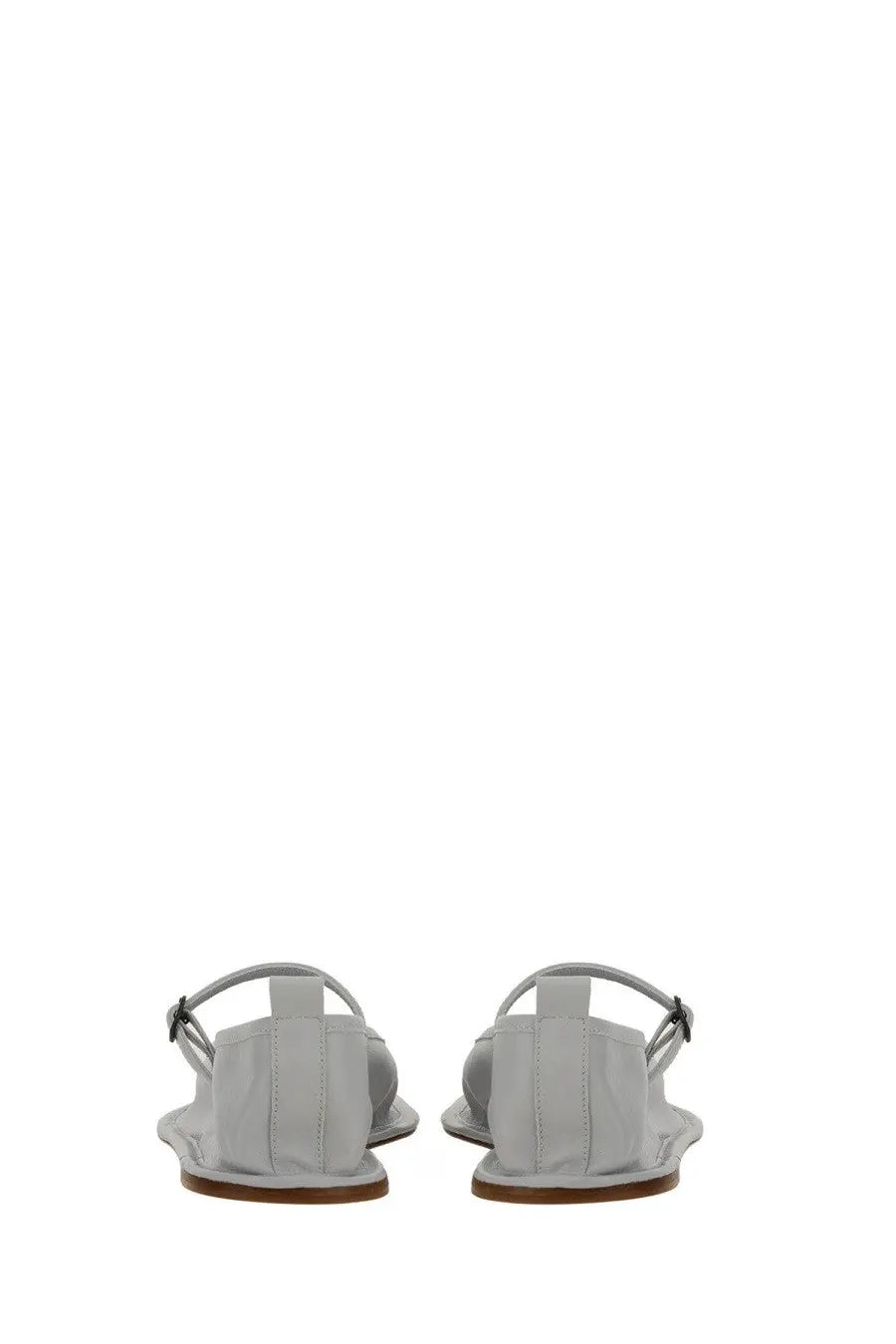 Hereu women’s mary jane dansa grey light gray satin sandals with minimalist design and thin ankle straps