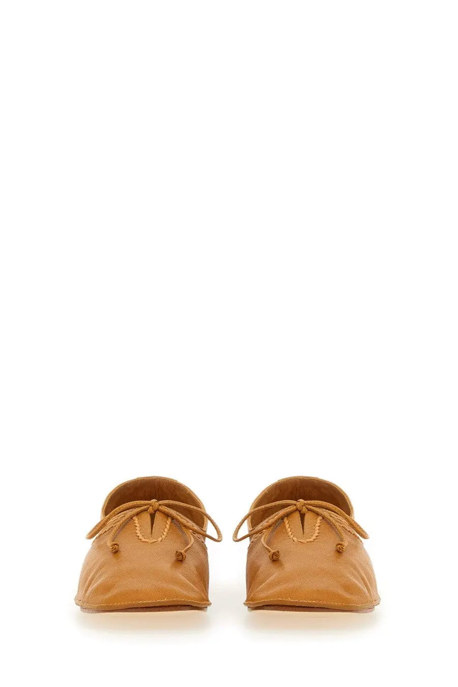 Hereu women’s moccasin rassa beige tan leather loafers with matching laces and simple elegant design