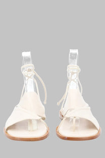 Hereu women’s sandalo clava asimmetrico beige white suede sandals with transparent acrylic straps and wooden sole