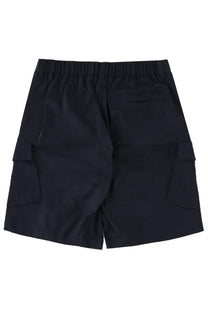 Herno men’s cargo shorts black with elastic waistband and multiple pockets for casual outdoor wear