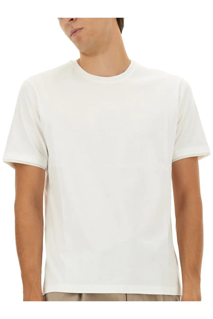Herno men’s white cotton crew neck t-shirt made of soft breathable fabric for casual wear