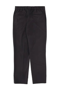 Herno men’s black elastic waist trousers with a sleek straight-leg cut and subtle stitching details