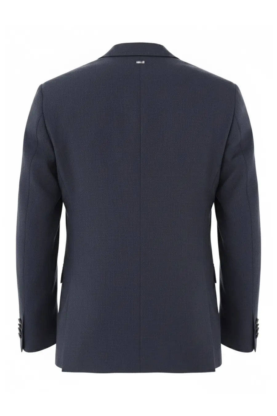 Herno men’s single breasted linen jacket blue in dark navy with tailored sleek design and subtle stitching details