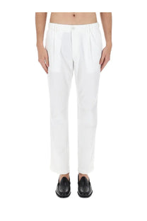 White pleated chino trousers by herno men featuring a clean tailored fit perfect for formal and casual wear