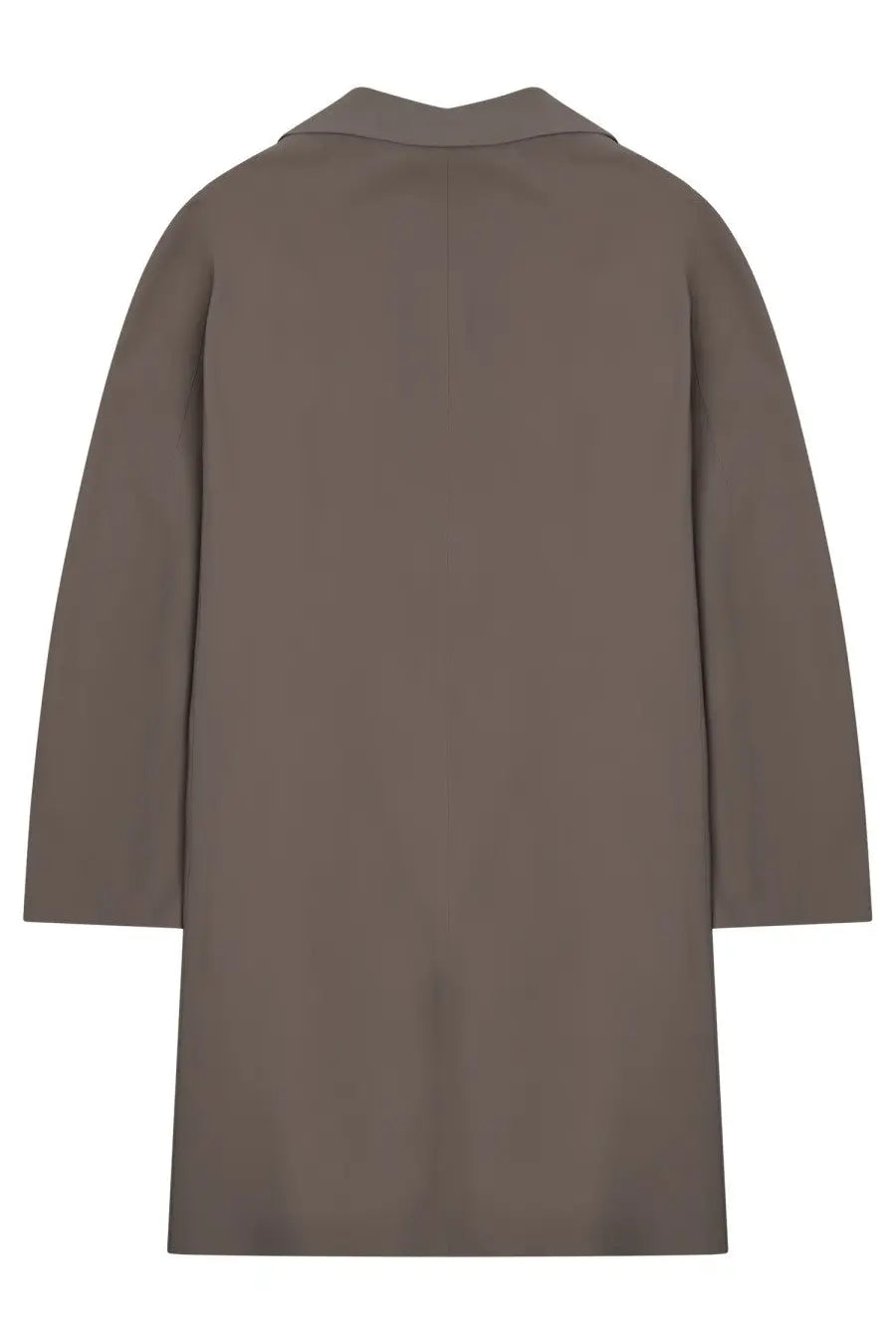 A sleek taupe-colored herno women’s first act jacket with minimalist design and structured collar in multicolor