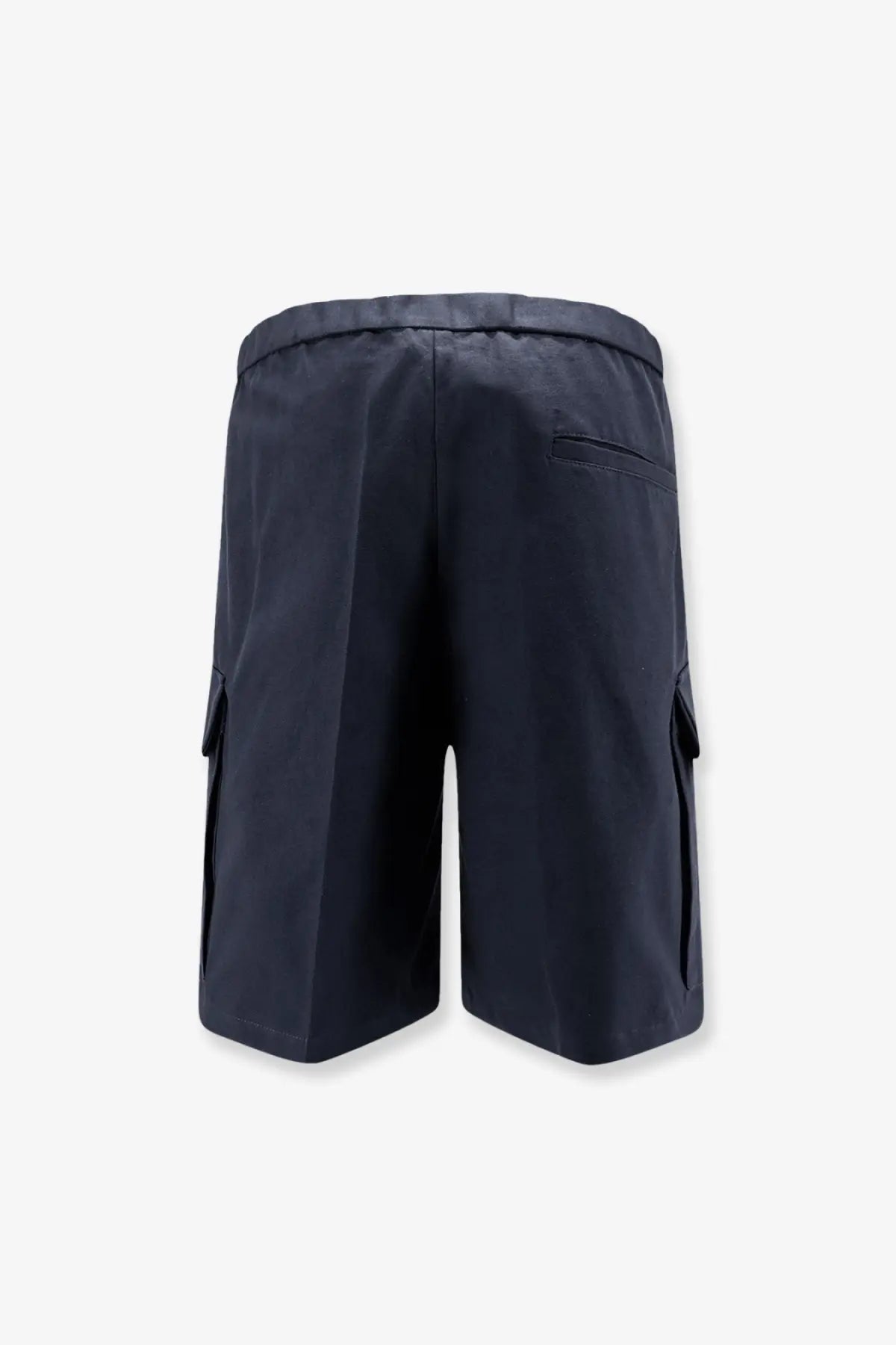 Hevò men’s cotton bermuda shorts in dark navy with relaxed fit and multiple cargo pockets