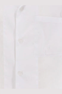 Hevò men’s cotton blend shirt white with a crisp white button-up design and subtle stitching details