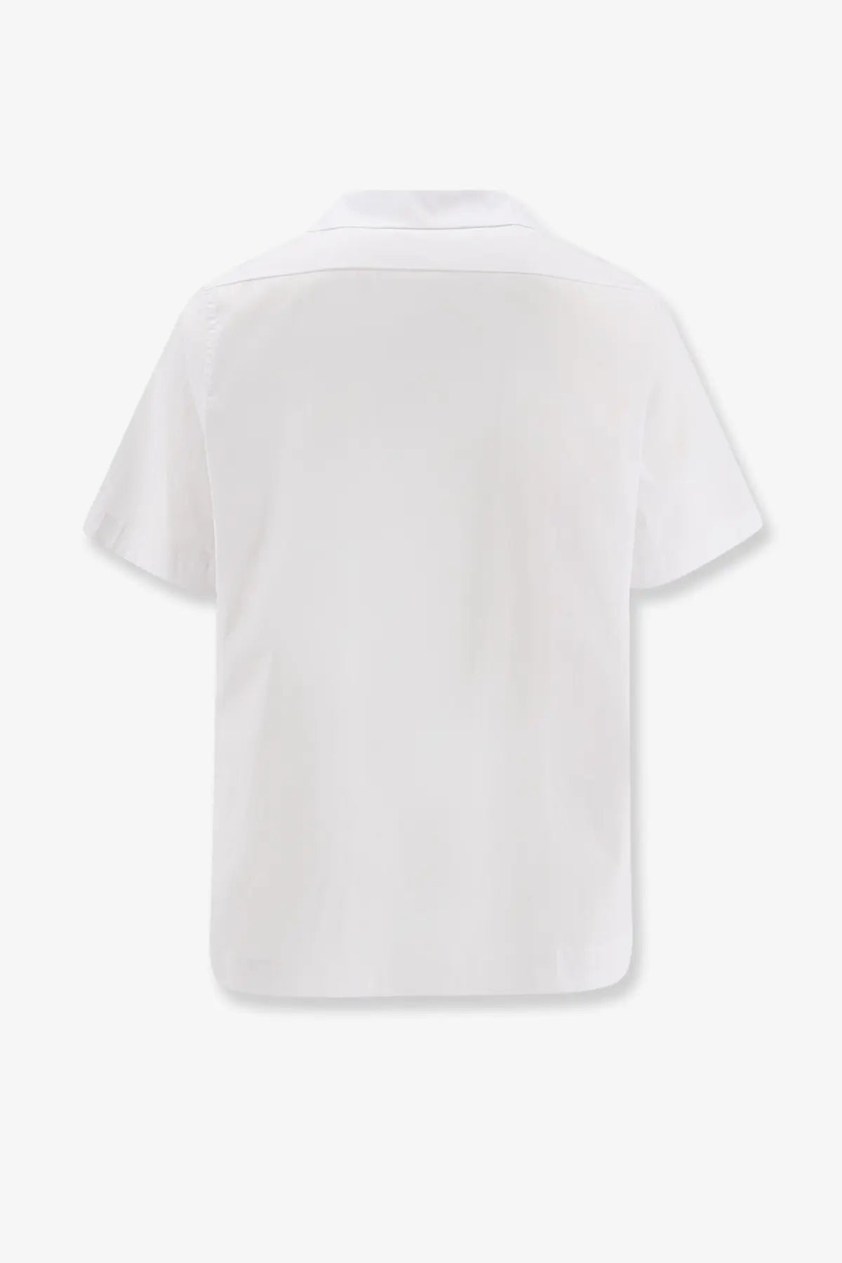 Hevò men’s cotton blend white short-sleeved button-up shirt with a clean minimalist design