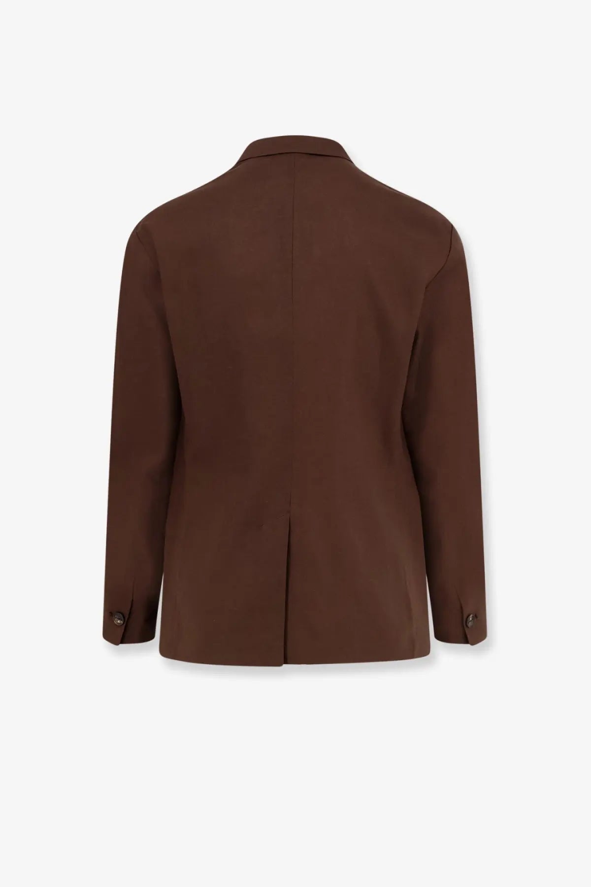 Brown blazer from hevò men’s galatina linen and viscose suit with classic tailored fit and subtle buttoned cuffs