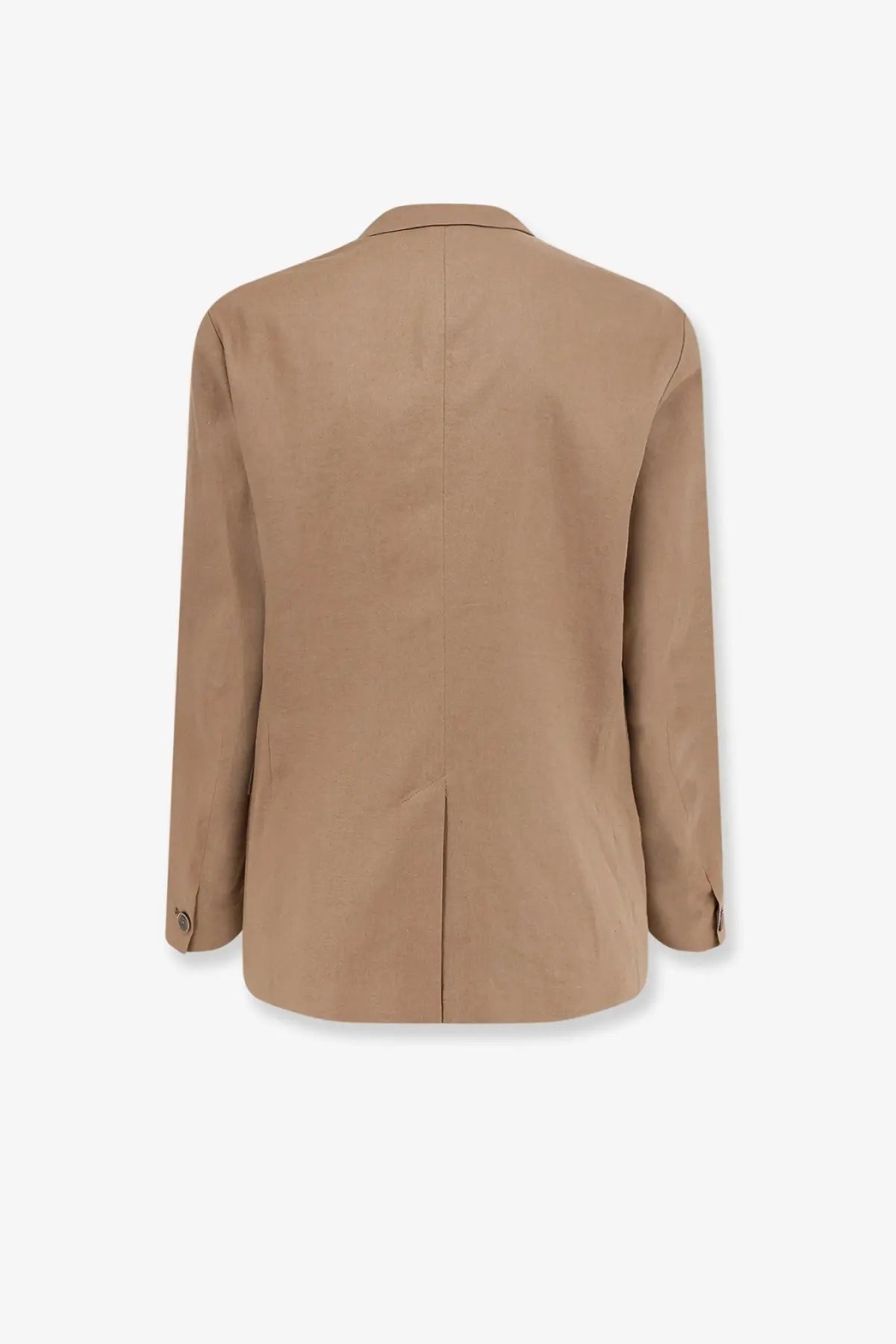 Bevò men’s Galatina beige viscose and linen suit blazer with classic fit and subtle seam detailing