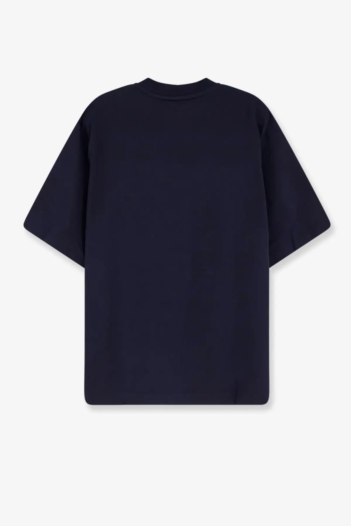 Dark navy blue oversized crewneck t-shirt with relaxed fit made of cotton from hevò men’s mulino collection