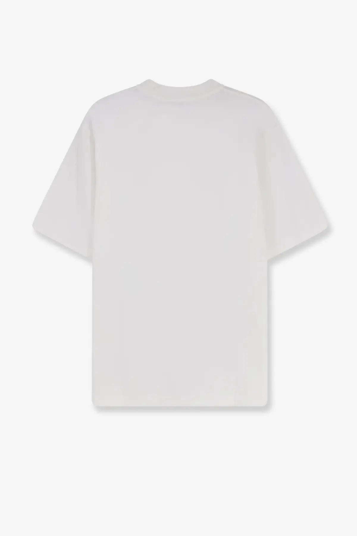 Hevò men’s mulino cotton shirt white oversized cotton t-shirt with relaxed fit and short sleeves