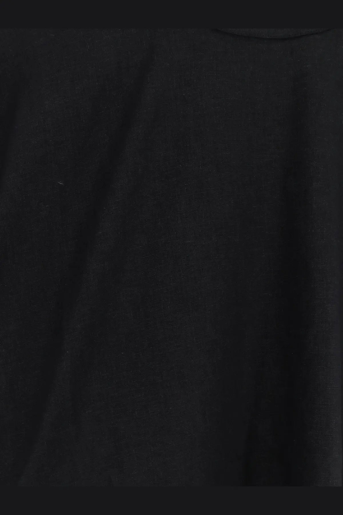 Black fabric with subtle texture and soft folds from hevò mens ripalta linen and viscose blend shirt
