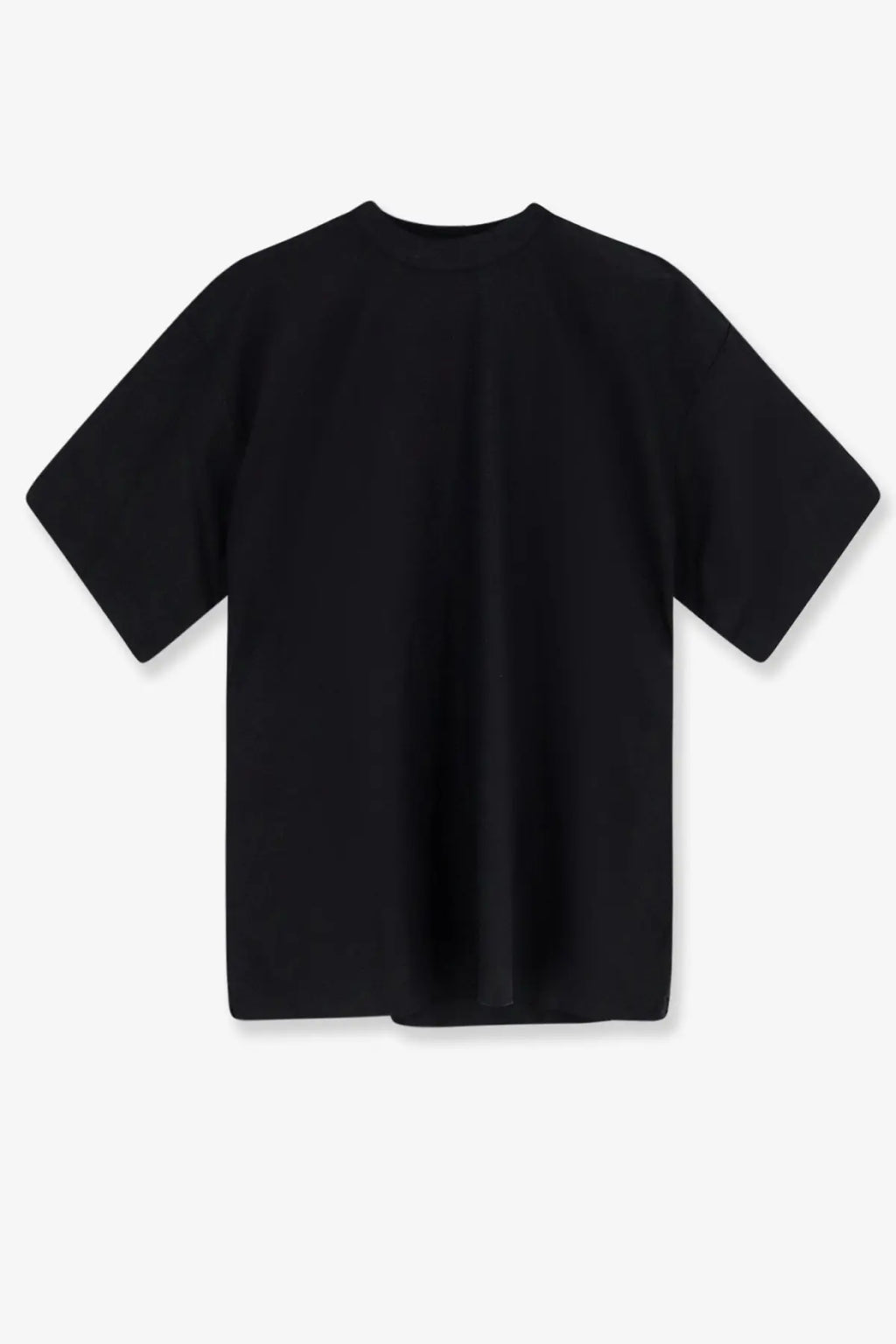 Hevò men’s ripalta black oversized cotton t shirt with relaxed fit and short sleeves