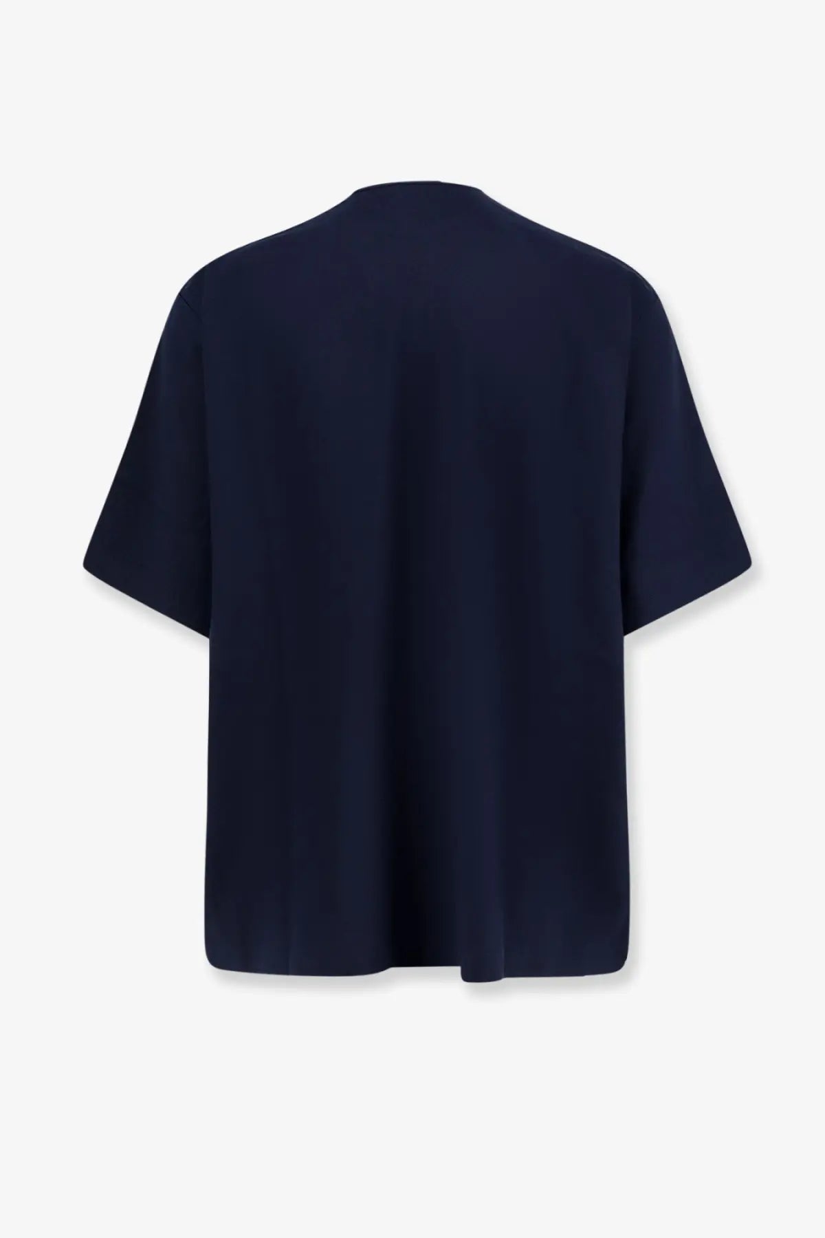 Hevò men’s ripalta oversized navy blue short-sleeved shirt in linen and viscose blend for casual wear