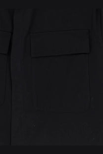 Hevò men’s specchiolla black cotton shirt pocket with flap closure detail