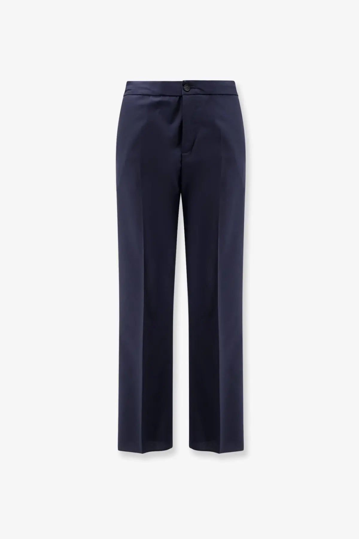 Hevò men’s torre chianca navy blue wool blend straight-leg trousers with tailored fit and subtle creases