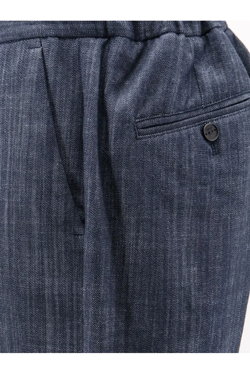 Hevò Men's Torre Lapillo Cotton Blend Shorts Blue
