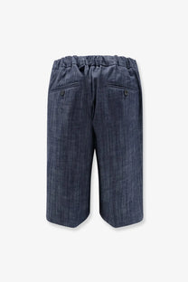 Hevò Men's Torre Lapillo Cotton Blend Shorts Blue
