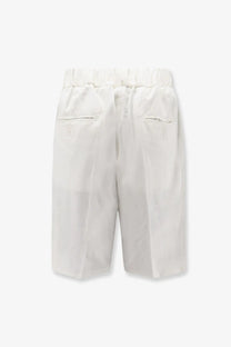 Hevò Men's Torre Lapillo Linen and Viscose Shorts Blue
