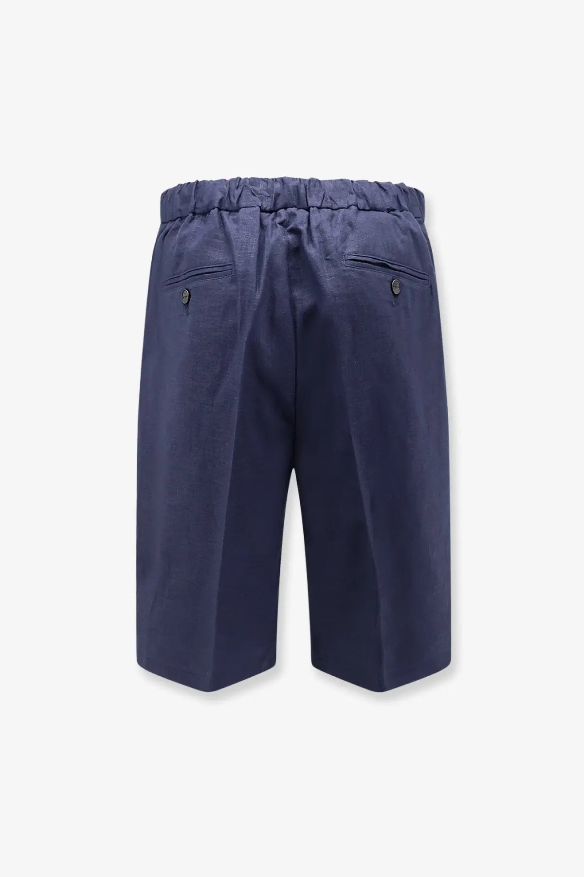 Hevò Men's Torre Lapillo Linen and Viscose Shorts Blue