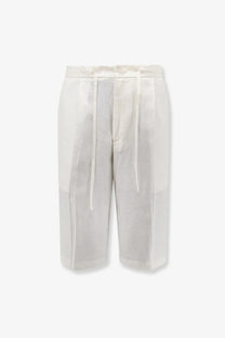 Hevò Men's Torre Lapillo Linen and Viscose Shorts Blue