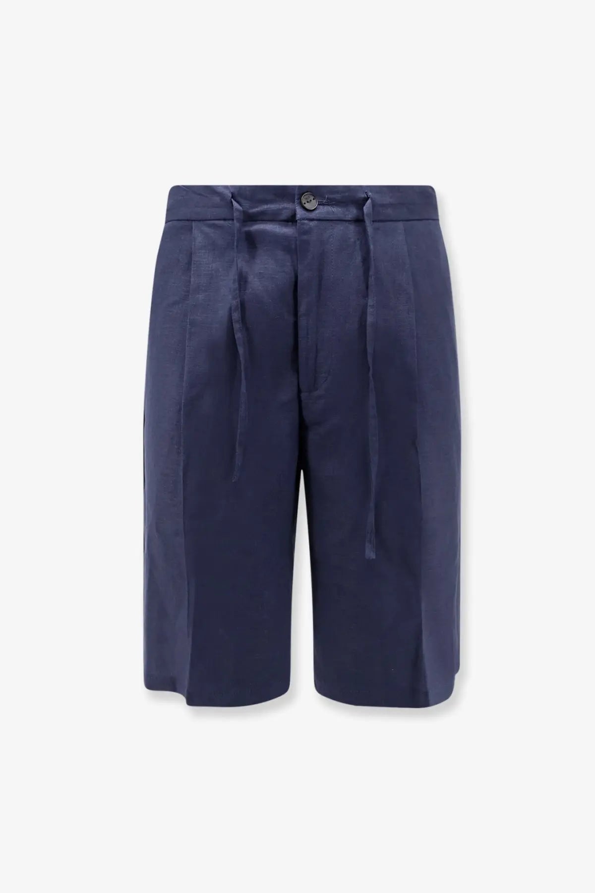 Hevò Men's Torre Lapillo Linen and Viscose Shorts Blue