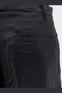 Hevò women’s torreveneri modal blend black trousers with sleek minimalist design and subtle stitching details