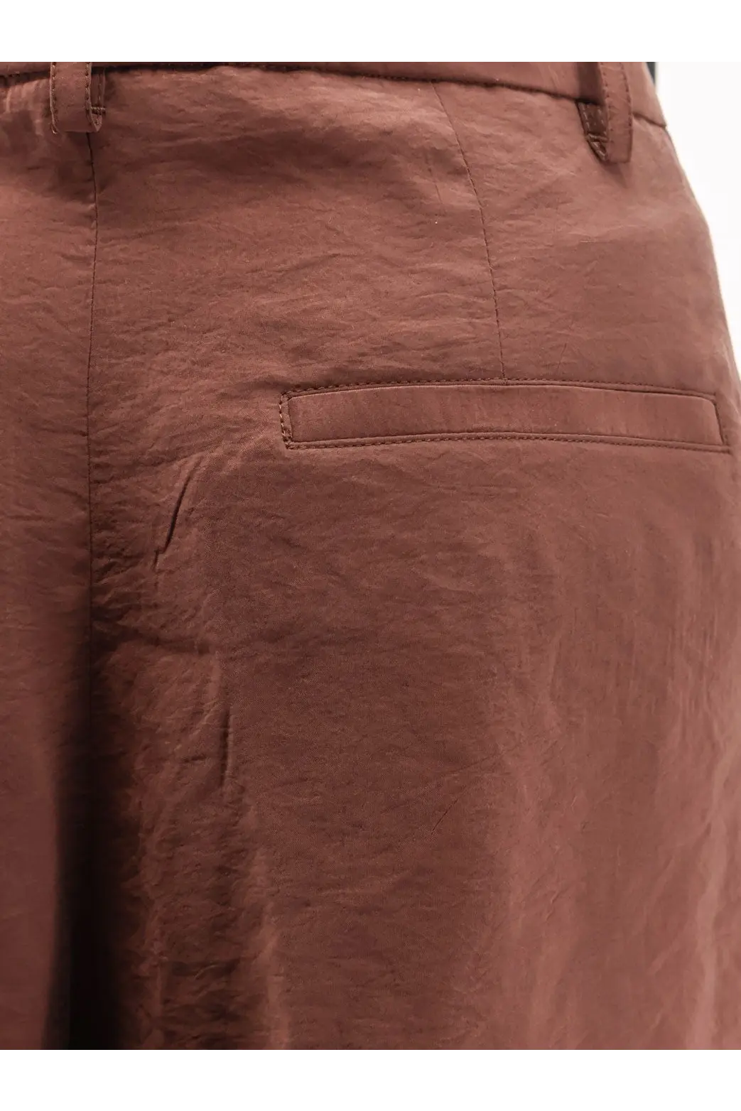 Hevò women’s torreveneri brown trousers with modal polyester fabric and subtle sheen featuring neatly stitched pocket