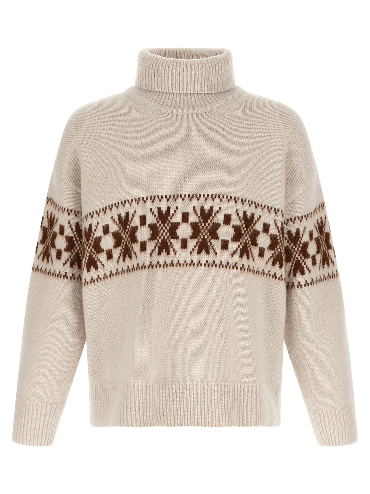 Kiton High Neck Sweater White