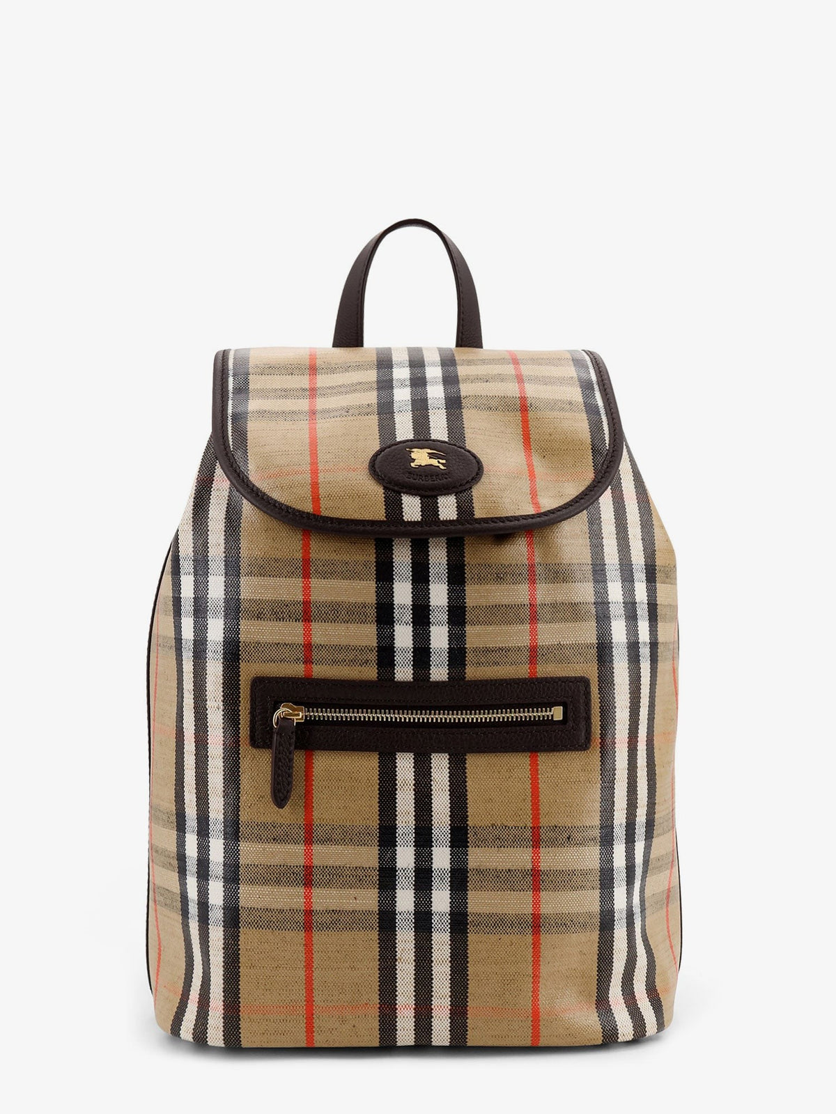 Burberry Men's Highlands Coated Canvas Backpack Beige