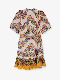 FARM Rio Women's Hilo Cotton and Viscose Dress Beige