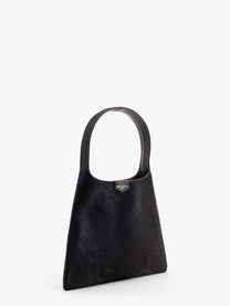 ALAÏA Women's Hobo Pony Skin Handbag Chocolat, view 3