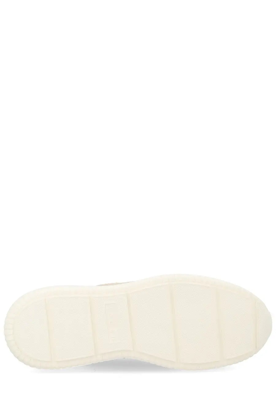 Cream-colored rubber sole with textured segmented tread on hogan men’s interactive³ sneaker beige