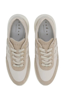 Hogan men’s interactive³ sneaker beige with sleek modern design featuring suede and leather accents