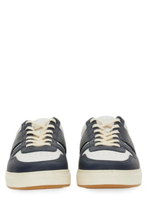 Hogan men’s Hogan TV sneaker blue navy and white leather low-top sneakers with cream laces and chunky sole