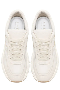 Hogan women’s hi fi sneaker beige with cream-colored minimalist design and thick soles for casual wear