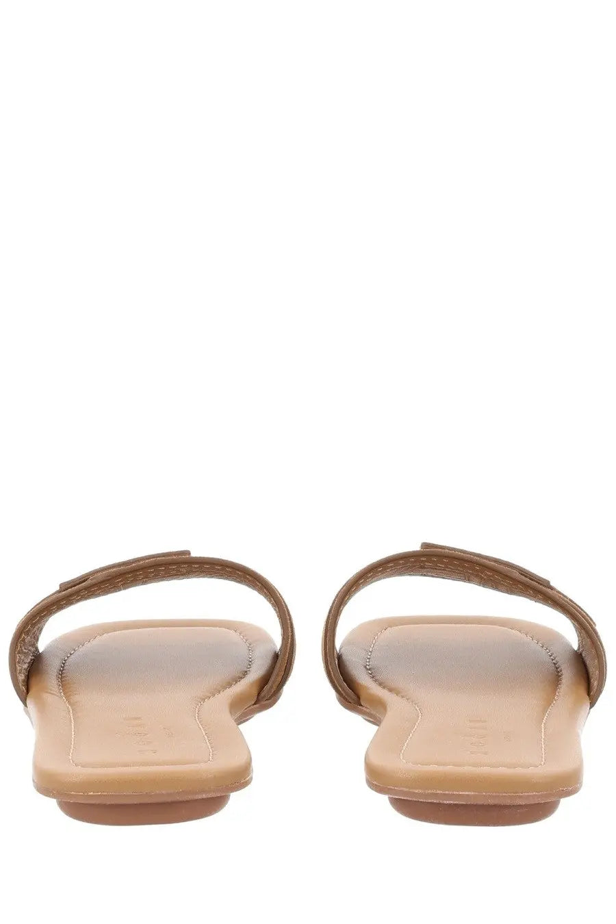 Hogan women’s sandalo flat brown leather slide sandals with minimalist design and subtle stitching details