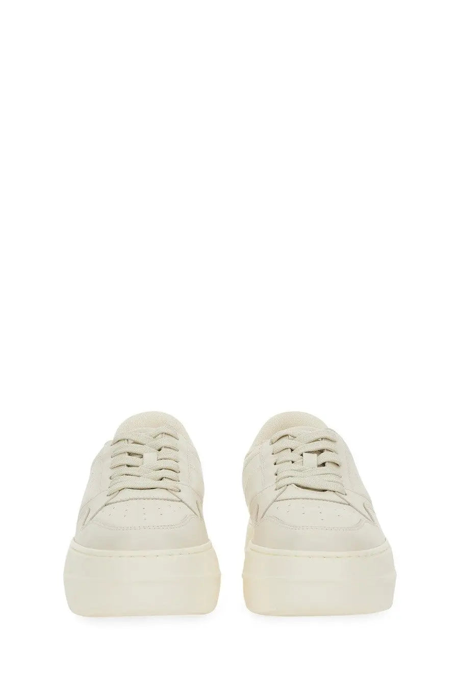 Hogan women’s sneaker Hogan Skyscraper white cream platform sneaker with smooth leather upper and matching laces